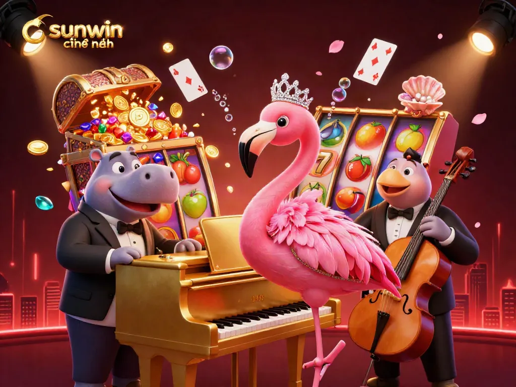 Experience the vibrant atmosphere of the sunwin chính hãng casino with lively characters and dynamic gambling elements.
