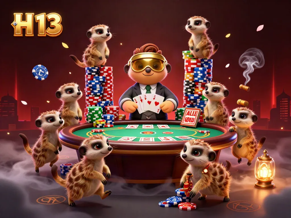 Experience thrilling gameplay at H 13 with meerkats running an exciting casino.
