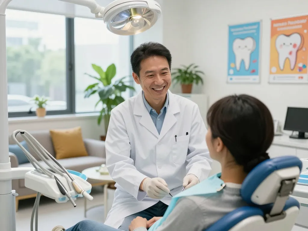 Dentist near me providing friendly care in a welcoming dental clinic.