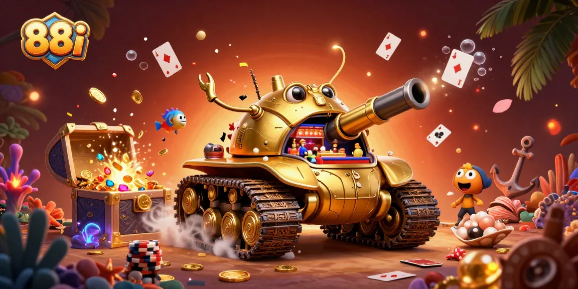 Experience thrilling action at 88i with a colorful miniature casino erupting in a 3D scene filled with treasures.