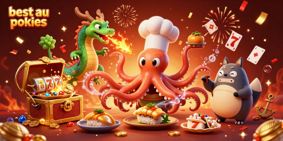 Engage with the best au payid pokies in an exciting 3D illustration featuring vibrant characters and casino elements.