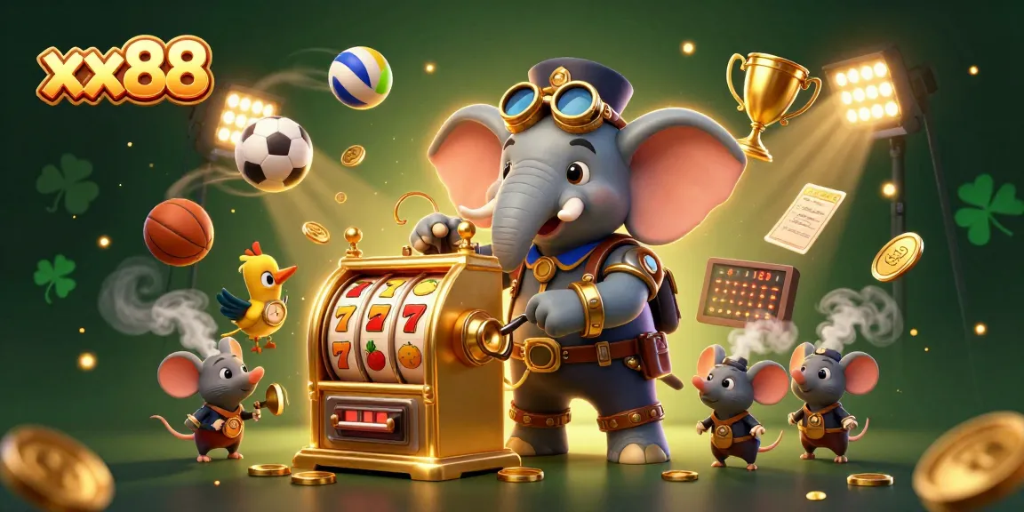 Experience the excitement of xx88 at a steampunk-themed casino with dynamic slot machines and sports elements.