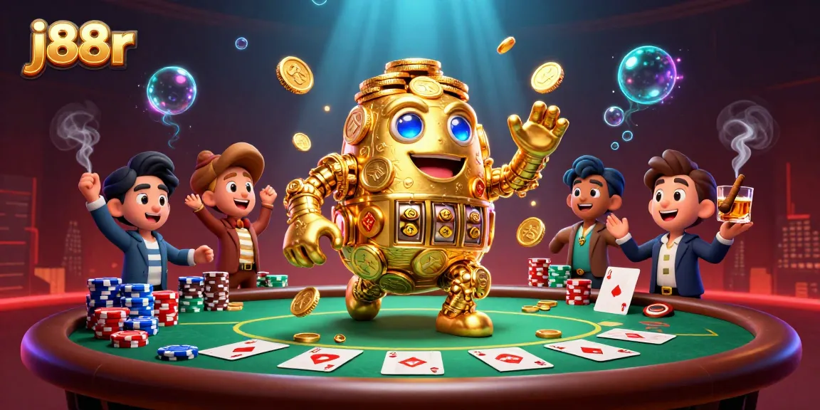 Experience thrilling moments with j88r in a vibrant, dynamic casino scene full of action.